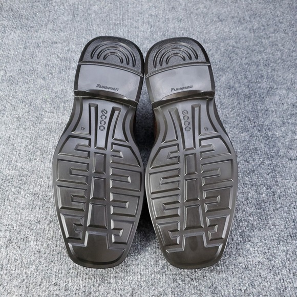 Ecco Helsinki 2 Shoes Mens Sz 9 Brown Leather Oxford Dress Bike Toe Derby *READ* - Picture 7 of 16